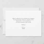 Schwarzer Eleganter Script-Abschluss Dankeskarte (Rückseite)