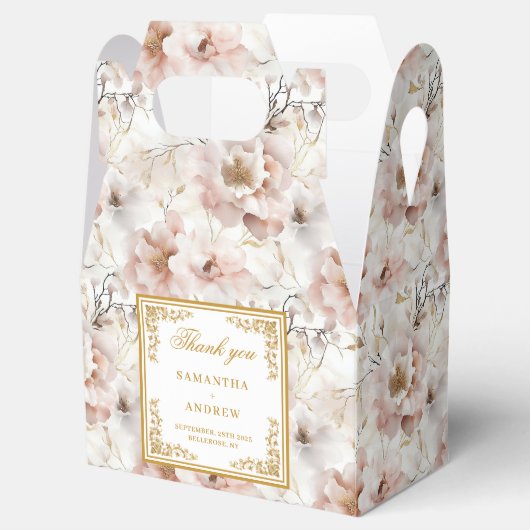 Schwarzer Elfenbein, Gastgeschenk Hochzeit Geschenkschachtel (Geöffnet)