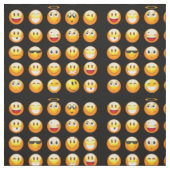 schwarzer Emojis-Stoff Stoff (Muster)