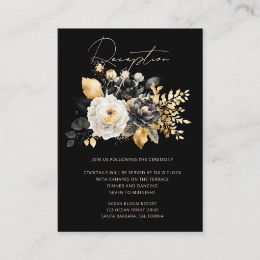 Schwarzer Empfang Begleitkarte (Vorderseite)