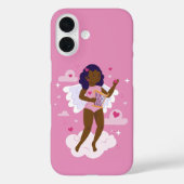 Schwarzer Engelswurm Case-Mate iPhone Hülle (Rückseite)