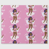 Schwarzer Engelswurm Geschenkpapier (Flach)