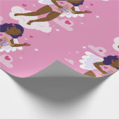 Schwarzer Engelswurm Geschenkpapier (Ecke)