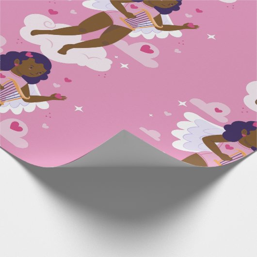 Schwarzer Engelswurm Geschenkpapier (Ecke)