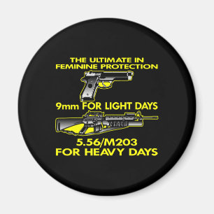 Schwarzer entscheidender weiblicher Schutz Magnet