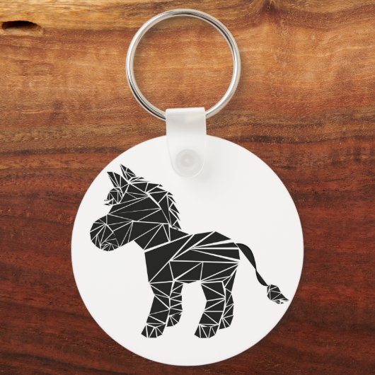 Schwarzer Esel Schlüsselanhänger (Vorderseite)