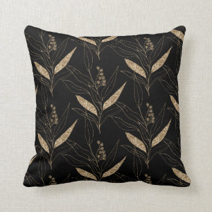 Schwarzer Eukalyptus Botanischer PILLOW Kissen