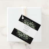 Schwarzer Eukalyptus zusammen für immer Hochzeit Geschenkanhänger (Beispiel)