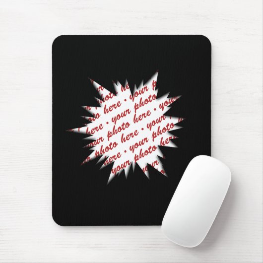 Schwarzer EXPLOTEN-Foto-Rahmen Mousepad (Mit Mouse)
