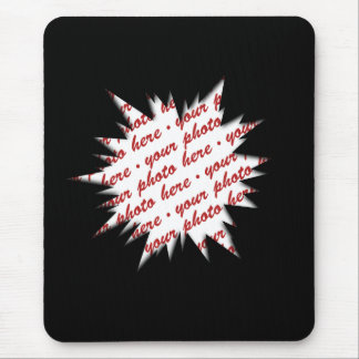 Schwarzer EXPLOTEN-Foto-Rahmen Mousepad