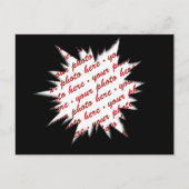 Schwarzer EXPLOTEN-Foto-Rahmen Postkarte (Vorderseite)