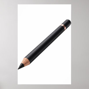 Schwarzer Eyeliner-Stift Make-up-Illustration Poster