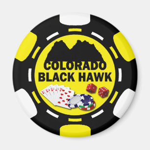 SCHWARZER FALKE-COLORADO-POKER-CHIP MAGNET