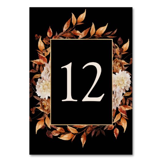 Schwarzer Fall Tischnummer (Rückseite)