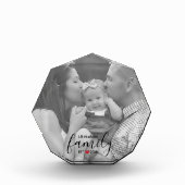 Schwarzer Familienname Est. Jahr Rotes Herz Foto (Vorderseite)