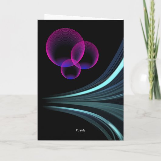 Schwarzer Farbenfroher Blumenkristall Abstrakter S Dankeskarte (Rückseite)