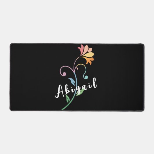 Schwarzer Farbenfroher Name der einfachen Wilden B Schreibtischunterlage (Vorderseite)