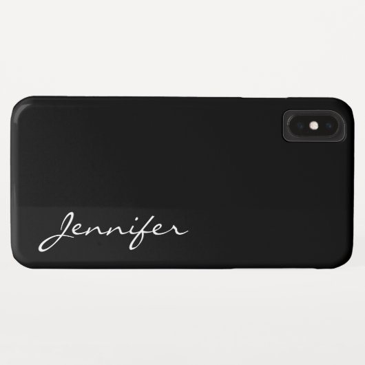 Schwarzer Farbhintergrund Case-Mate iPhone Hülle (Rückseite (Horizontal))