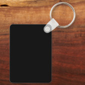 Schwarzer Farbtext des Schlüsselanhängers Rechteck Schlüsselanhänger (Rückseite)