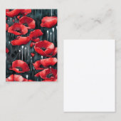 Schwarzer Farbton, 3D-Flora, 8k Res Visitenkarte (Vorne/Hinten)