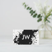 Schwarzer Farbton | kreativ Visitenkarte (Stehend Vorderseite)