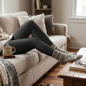 Schwarzer Faux-Denim Leggings