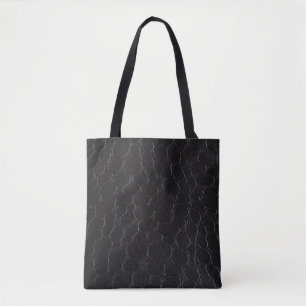 Schwarzer Faux-Leder-Schlangenprint Tasche