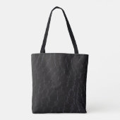 Schwarzer Faux-Leder-Schlangenprint Tasche (Rückseite)