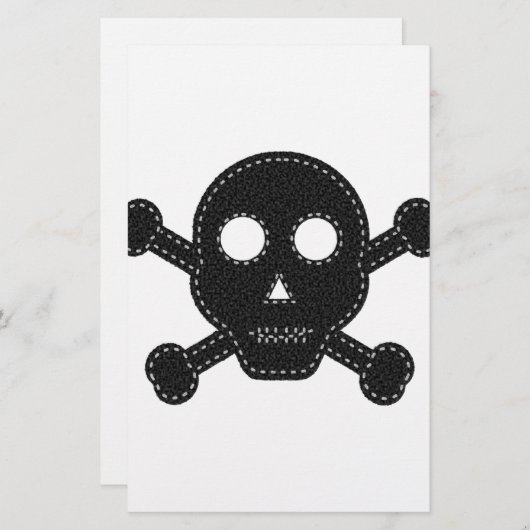 Schwarzer Felt Briefpapier (Vorne/Hinten)