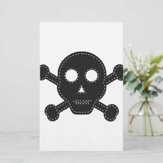 Schwarzer Felt Briefpapier (Stehend Vorderseite)