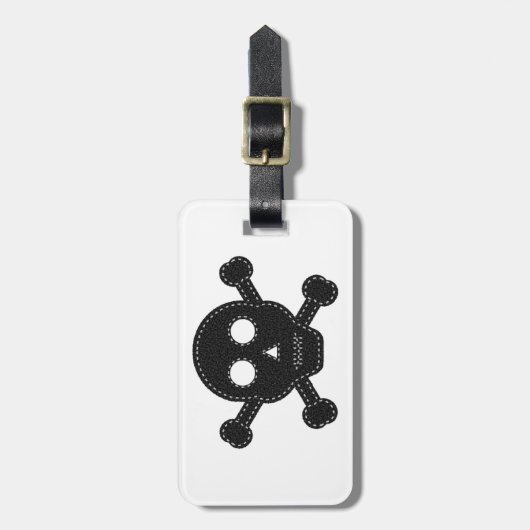 Schwarzer Felt Gepäckanhänger (Vorderseite vertikal)