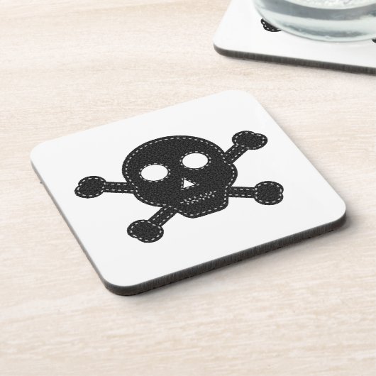 Schwarzer Felt Getränkeuntersetzer (Linke Seite)