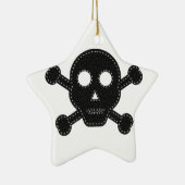 Schwarzer Felt Keramik Ornament (Rechts)