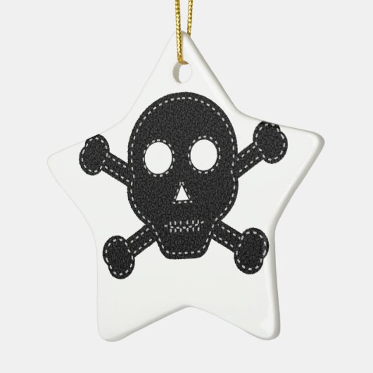 Schwarzer Felt Keramik Ornament (Links)