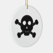 Schwarzer Felt Keramik Ornament (Rechts)