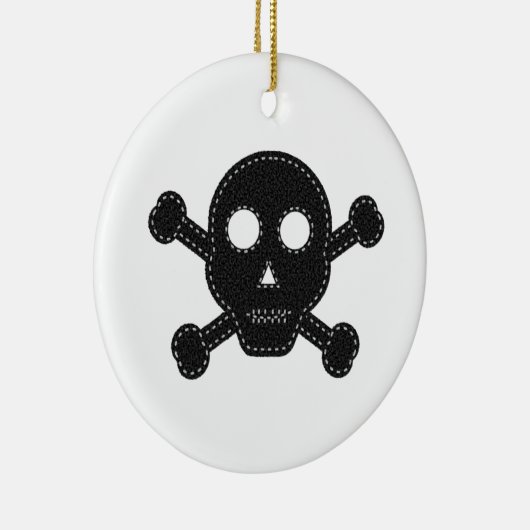 Schwarzer Felt Keramik Ornament (Rechts)