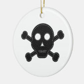 Schwarzer Felt Keramik Ornament (Links)