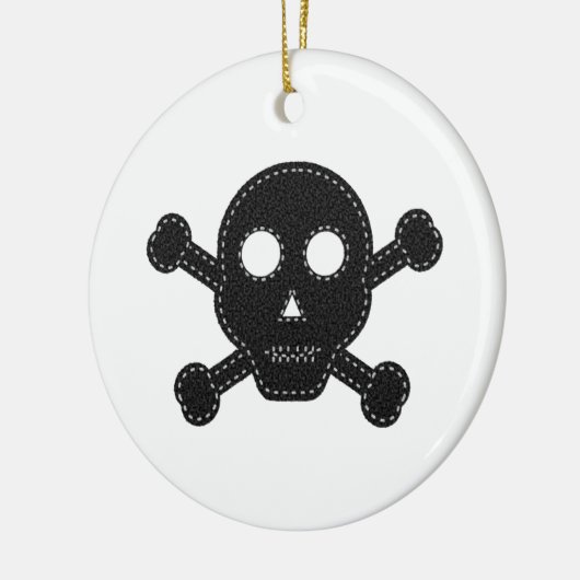 Schwarzer Felt Keramik Ornament (Links)