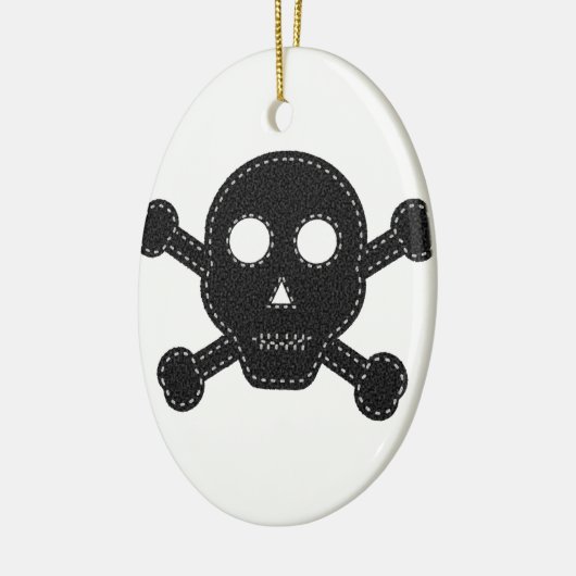 Schwarzer Felt Keramik Ornament (Links)