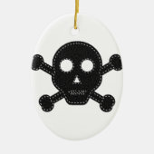 Schwarzer Felt Keramik Ornament (Vorne)