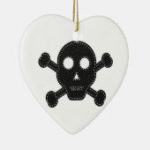 Schwarzer Felt Keramik Ornament (Rechts)