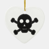 Schwarzer Felt Keramik Ornament (Vorne)