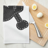 Schwarzer Felt Küchentuch (Viertel Falte)