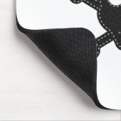 Schwarzer Felt Mousepad (Ecke)