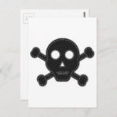 Schwarzer Felt Postkarte (Vorne/Hinten)