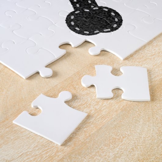 Schwarzer Felt Puzzle (Seite)