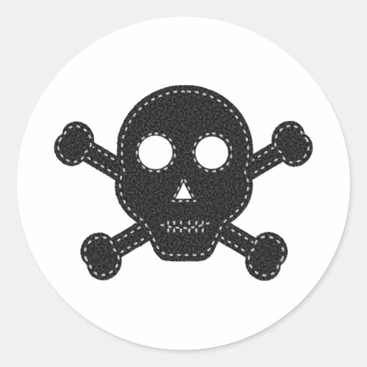 Schwarzer Felt Runder Aufkleber (Vorderseite)