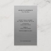 Schwarzer Fersensilber Visitenkarte (Rückseite)