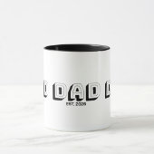 Schwarzer, fetter, etablierter Dad im Varsity-Stil Tasse (Zentrum)