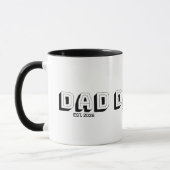 Schwarzer, fetter, etablierter Dad im Varsity-Stil Tasse (Links)